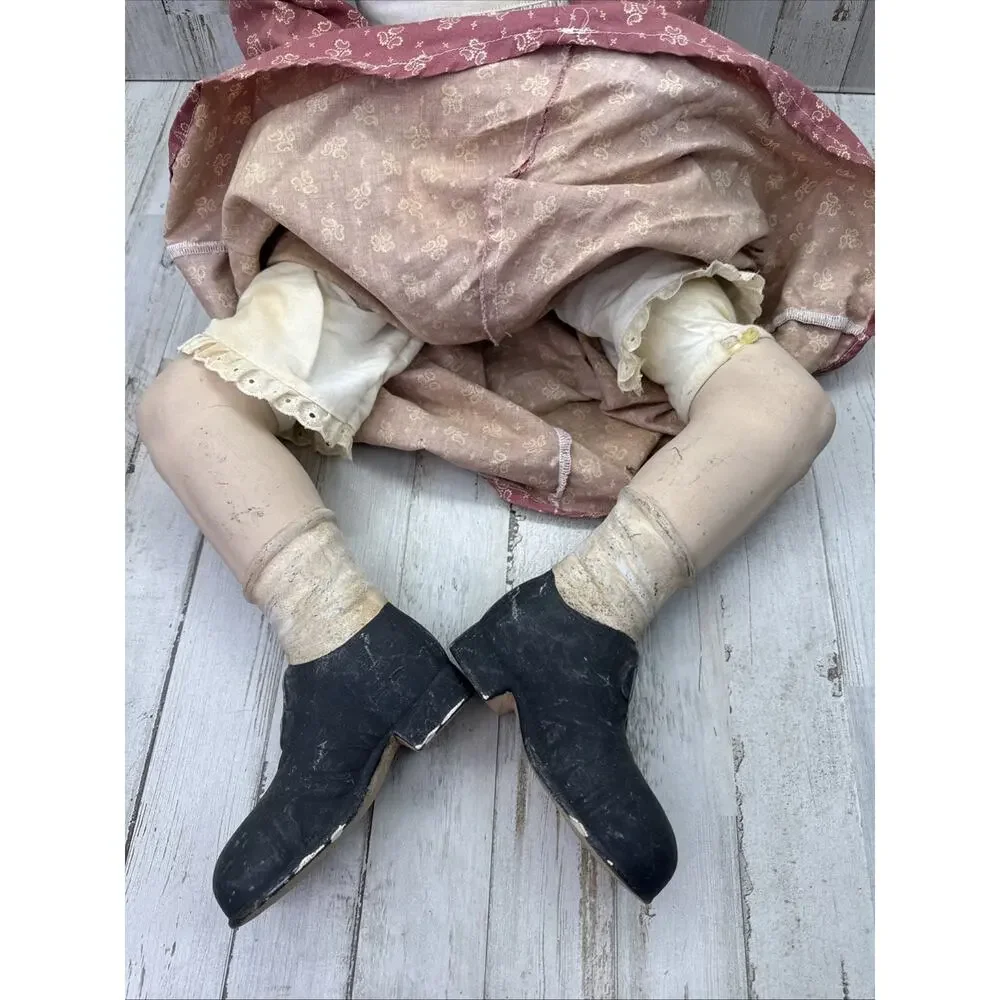 William Wallace Grandpa & Grandma Porcelain Dolls Farmer 32” Porch Patio Decor
